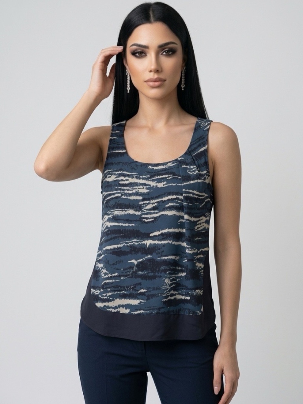 ALLSAINTS Spitalfields Sleeveless Top Womens Medium Office Career Business Work
